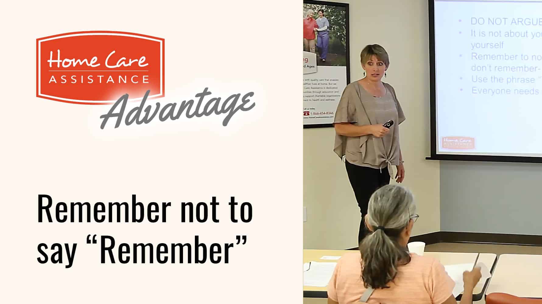 Remember not to say "Remember"